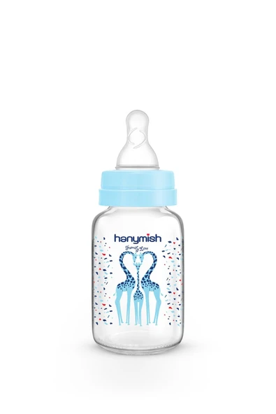 HANYMİSH CAM BİBERON 125 ML - MAVİ - 5