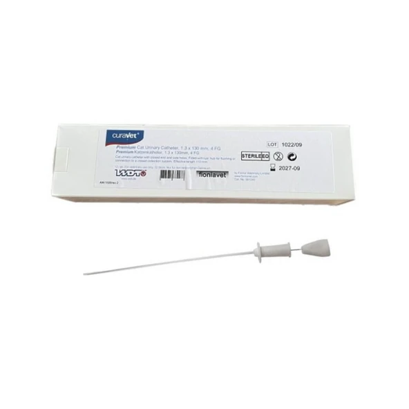 Kedi İdrar Sondası Mandrenli 1.0 x 130 mm Curavet