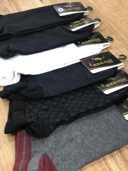 6 Lı Royam Axa Club Desenli Pamuklu Erkek Patik Çorap - 4
