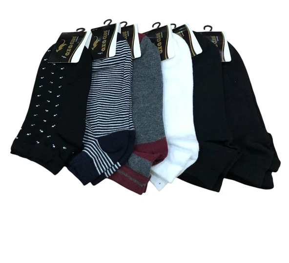 6 Lı Royam Axa Club Desenli Pamuklu Erkek Patik Çorap