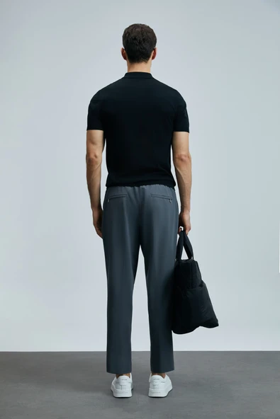 Lufian Derek Erkek İpek Karışımlı Kazak Siyah - 6