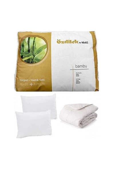 Bambu Yorgan+yastık(2adet) Seti Çift Kişilik