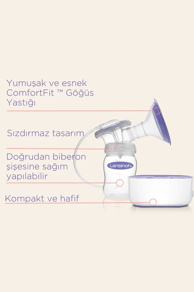 LANSİNOH KOMPAKT TEKLİ ELEKTRİKLİ GÖĞÜS POMPASI - 5