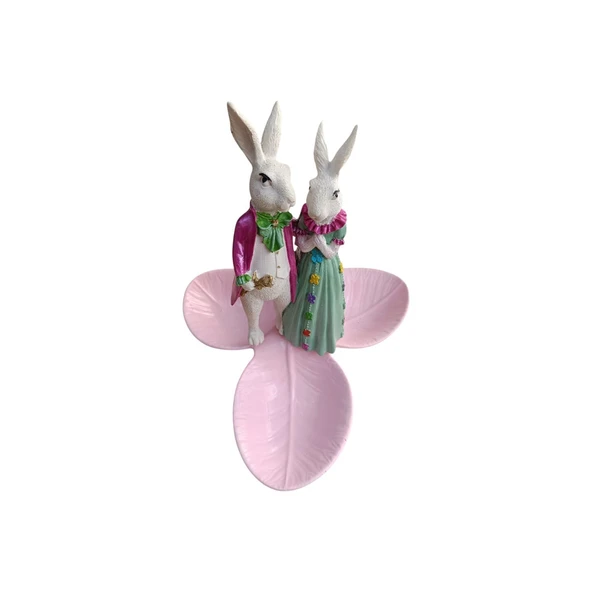 Paskalya Tavşan Tabaklı Sunum,Çerezlik - Kahvaltı - Kahve - Meyve Sunum Tabağı - 8