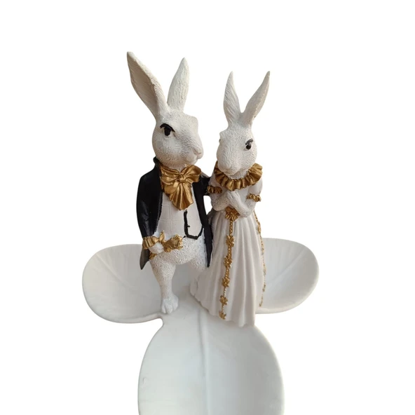 Paskalya Tavşan Tabaklı Sunum,Çerezlik - Kahvaltı - Kahve - Meyve Sunum Tabağı - 10