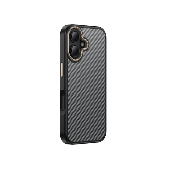 Apple iPhone 16 Kılıf M-safe Şarj Özellikli Karbon Fiber Görünümlü Zore Antina Kapak - 2
