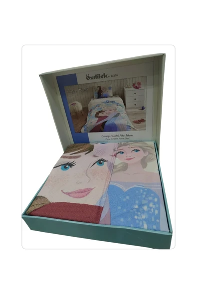 Özdilek Tek Kişilik (Çarşafı Lastikli) Lisanslı Pike Takımı Frozen
