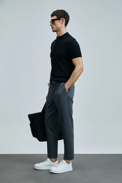 Lufian Derek Erkek İpek Karışımlı Kazak Siyah - 2