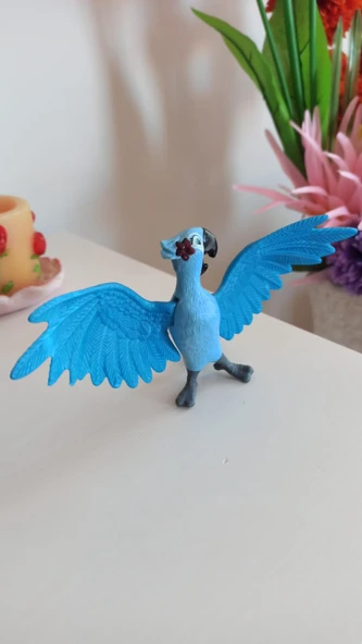 vintage madagaskar papağan figür oyuncak & 12 cm - 3