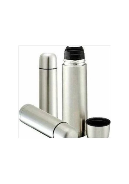 Penguen 1100 Çift Katlı Kapaklı Çelik Termos 1 Litre Inox - 4