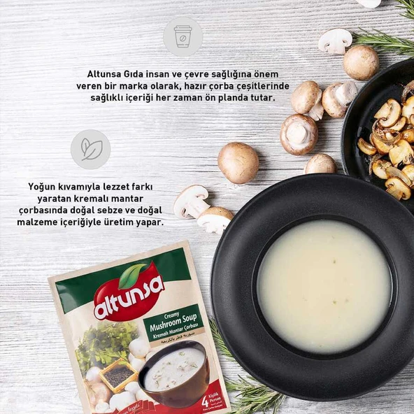 Altunsa Hazır Kremalı Mantar Çorbası 60 Gr 12 Lİ paket - 3