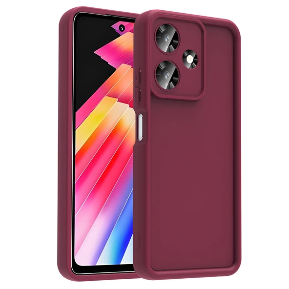 İnfinix Hot 30 Kılıf Mat Yüzeyli Kamera Korumalı Silikon Kapak (Ananas)