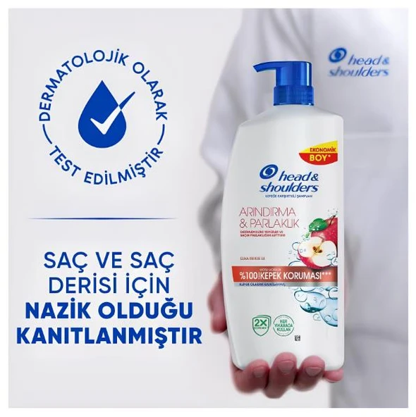 Head & Shoulders Arındırma ve Parlaklık Elma Sirkeli Şampuan Ekonomik Boy 800 ml - 3