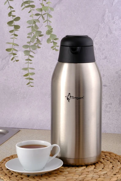 Penguen 1300B Mandallı 3 lt Çelik Termos