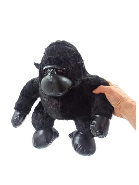 Sevimli Deri Detaylı Peluş Goril (35cm) - Çocukların Yeni En İyi Arkadaşı! - 3
