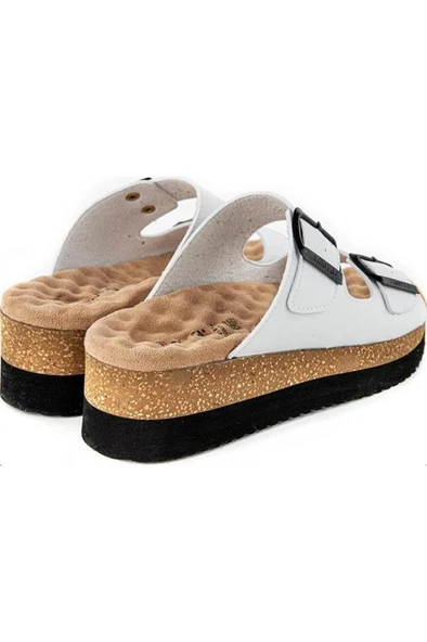 Muya Recast 33235-019 Anatomik Taban Kadın Terlik Beyaz 36-40 - Resim 4