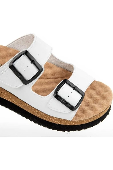 Muya Recast 33235-019 Anatomik Taban Kadın Terlik Beyaz 36-40 - Resim 3