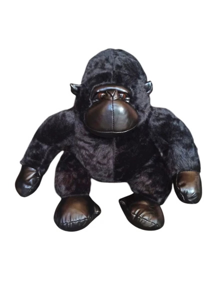 Sevimli Deri Detaylı Peluş Goril (35cm) - Çocukların Yeni En İyi Arkadaşı!