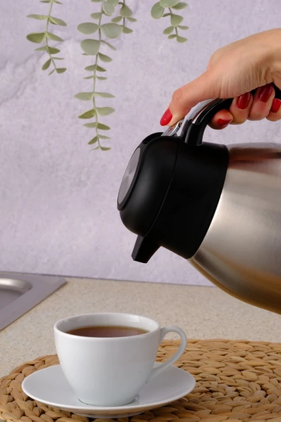 Penguen 1300B Mandallı 3 lt Çelik Termos - 5