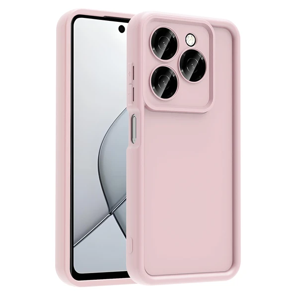 Tecno Spark 20 Pro 5G Kılıf Mat Yüzeyli Kamera Korumalı Silikon Kapak (Ananas)
