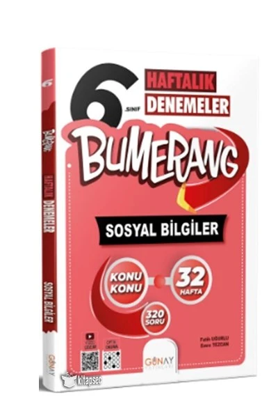 6. Sınıf Bumerang 32 Haftalık Sosyal Bilgiler Denemeleri Günay Yayınları