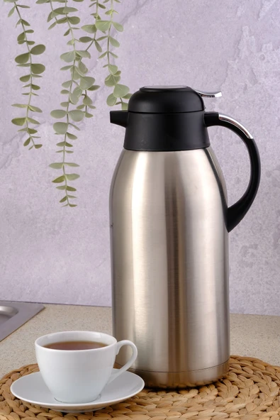 Penguen 1300B Mandallı 3 lt Çelik Termos - 4