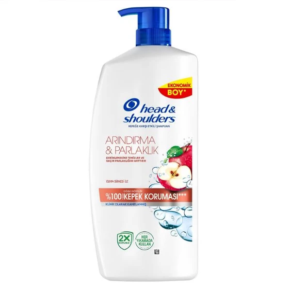 Head & Shoulders Arındırma ve Parlaklık Elma Sirkeli Şampuan Ekonomik Boy 800 ml - 2