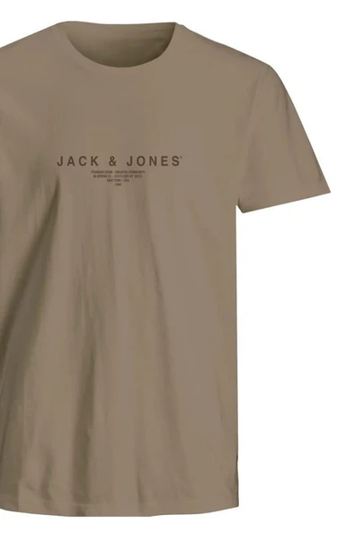 JACK JONES Erkek KAHVERENGİ Pamuklu Tişört 12276646 - 3