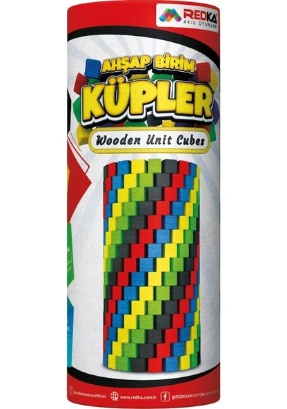 Redka Ahşap Renkli Birim Küpleri 100 Parça Lisanslı Ürün ürün görseli