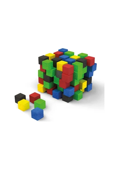 Redka Ahşap Renkli Birim Küpleri 100 Parça Lisanslı Ürün - Resim 3