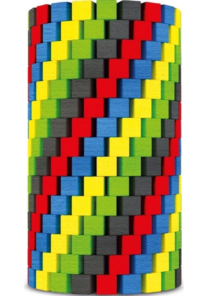 Redka Ahşap Renkli Birim Küpleri 100 Parça Lisanslı Ürün - Resim 5