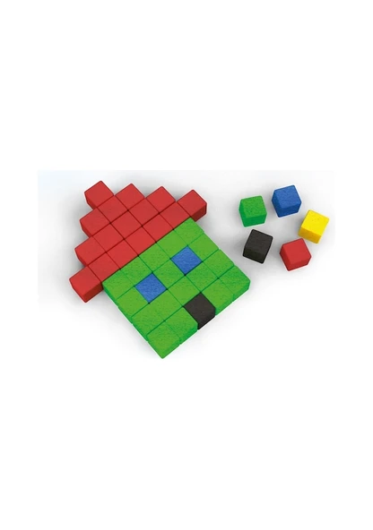 Redka Ahşap Renkli Birim Küpleri 100 Parça Lisanslı Ürün - Resim 6