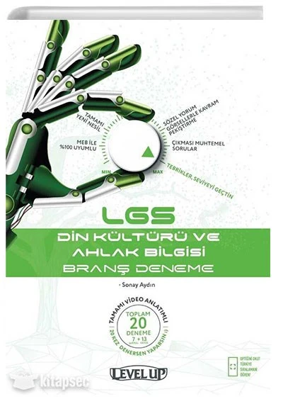8. Sınıf LGS Din Kültürü ve Ahlak Bilgisi 20 li Denemeleri Level Up Tammat Yayıncılık