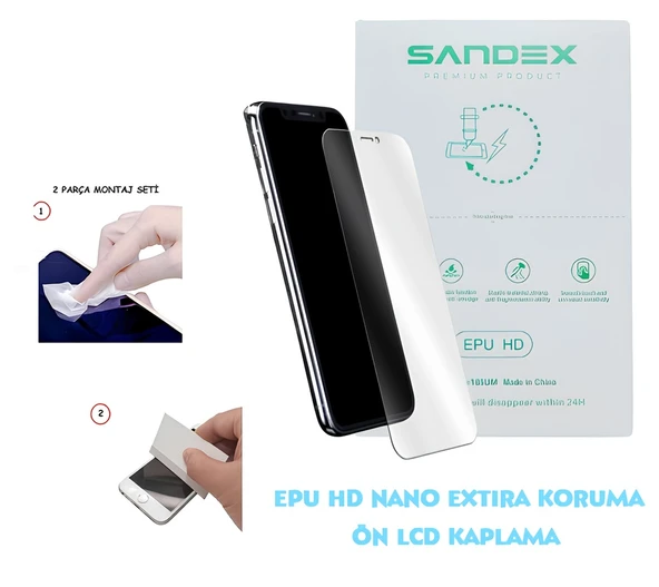 Samsung Galaxy S9 PLUS NANO Ekran Koruyucu Esnek ULTRA İnce - SANDEX - EPU HD