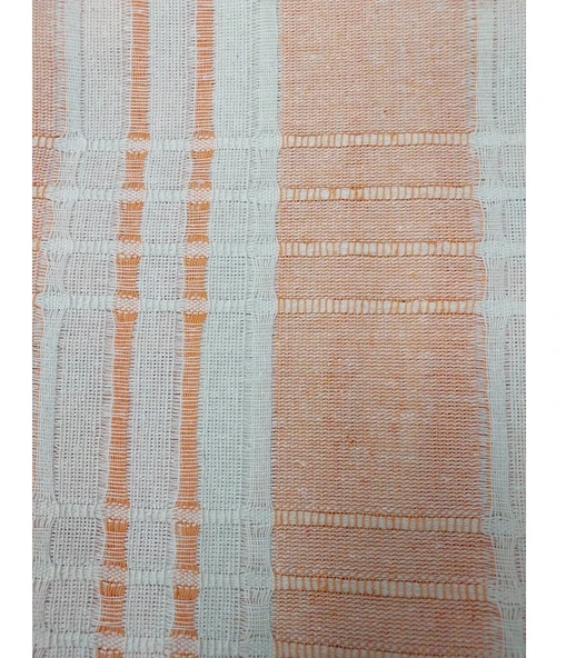 Buldan Pamuklu Kolsuz Koltuk Örtüsü (180x220)-Turuncu Krem - Resim 2