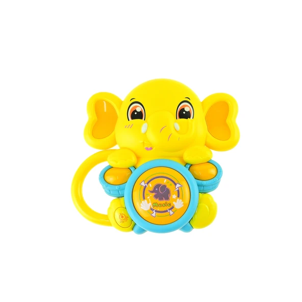 Oyuncak Sevimli Fil Davul Mini Işıklı Sesli 15cm