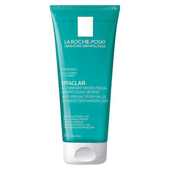 La Roche Posay Effaclar Micro Peeling Gel 200ml | Yüz ve Vücut Temizleme Jeli