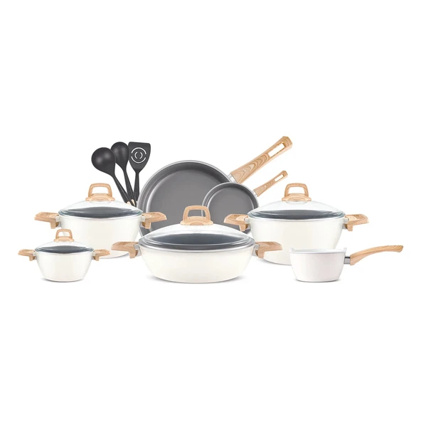 Karaca Swiss Crystal 15 Parça Tencere Seti Creamy - 8