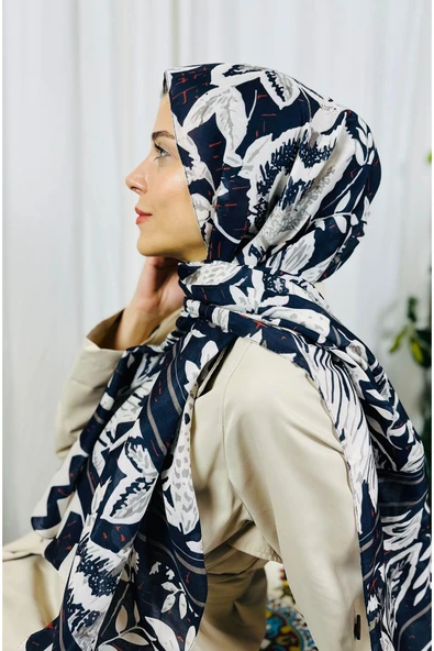KUBBE Premium Çiçek Zikzak Retro Desen Soft Pamuk Şal - Etnik Desen ile Şık Bir Tarz Yakalayın - 2