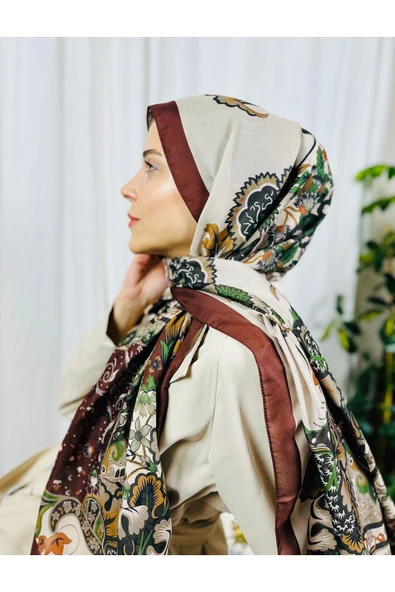 KUBBE Çiçek Desen Soft Pamuk Şal - Retro Etnik Desen ile Huzurlu ve Şık Bir Tarz Yakalayın - 2