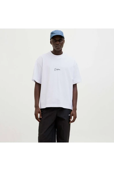 JACK JONES Erkek BEYAZ Pamuklu Tişört 12273310