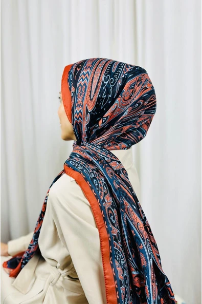 KUBBE Etnik Desen Soft Pamuk Şal - Retro , Şık ve Yüksek Kalite! Yeni Sezon! - 6