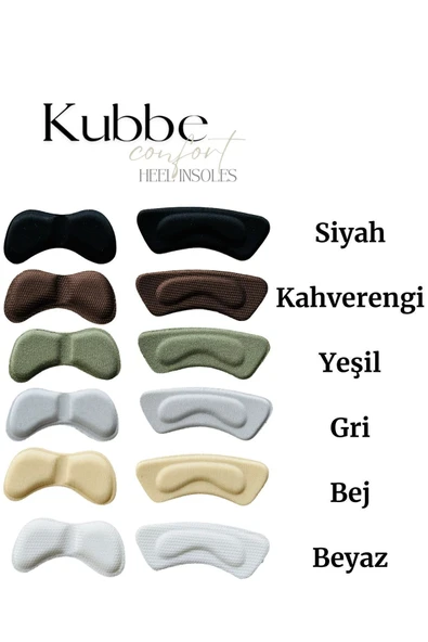 KUBBE Kahverengi Oval Ayakkabı Vurma Önleyici Yapışkanlı Topuk Süngeri, Topuk Yastık Pedi - 6