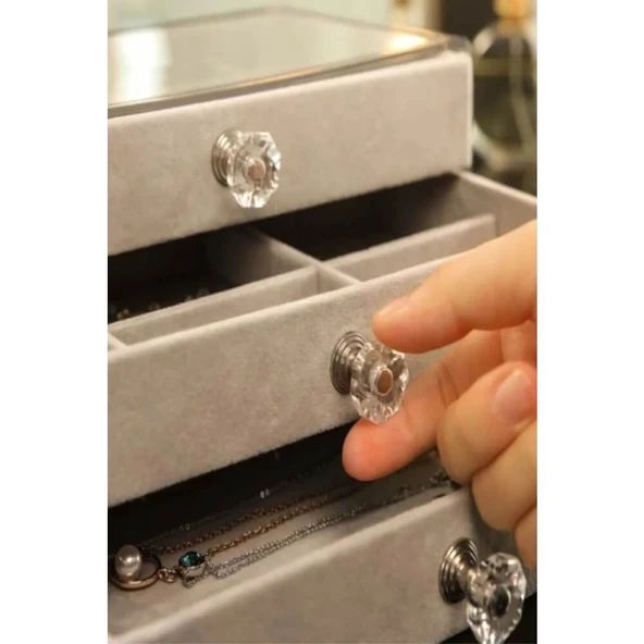 Piev House By House Üç Katlı Çekmeceli Takı Kozmetik Organizer - 4