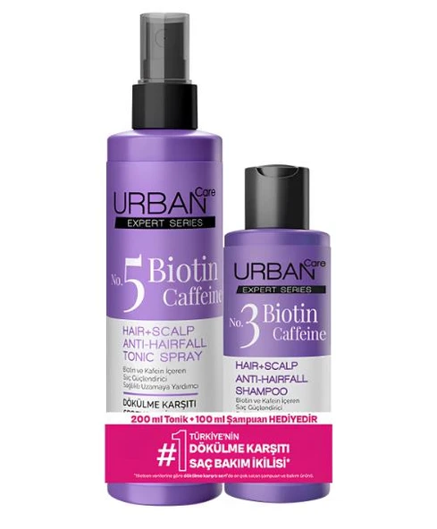 Urban Care Expert Series Biotin Caffeine Saç Bakım Toniği 200 ml + Şampuan 100 ml