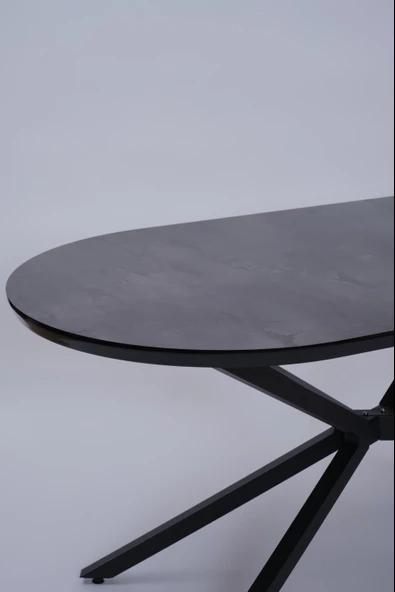 Bohem Metal Polo Boyalı Mdf Lak Panel Yemek Masa Takımı 90x170 - 8