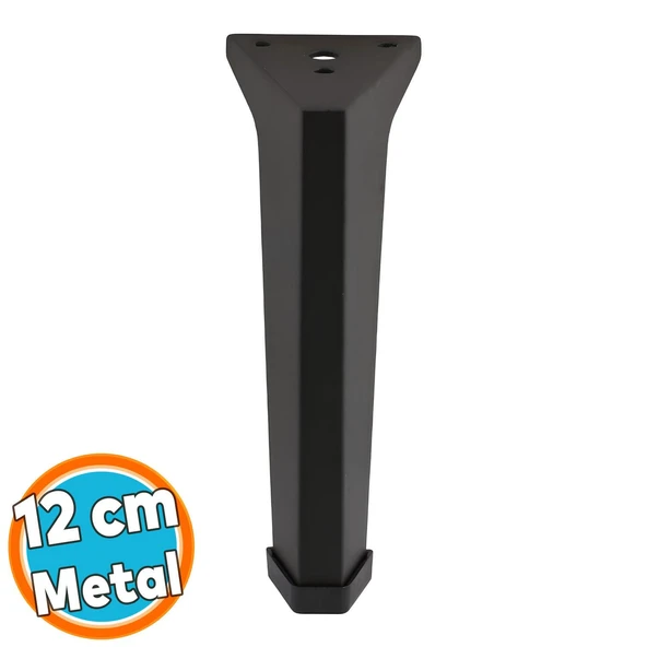 Mobilya Ayakları Ünite Baza Koltuk Ayağı Ayağı Sehpa Masa Puf Tabure Metal Ayakları Siyah 20 cm