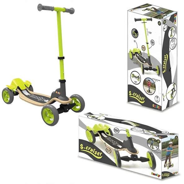 Smoby S-Cruiser Ahşap 4 Tekerlekli Scooter 7600750700 - 7