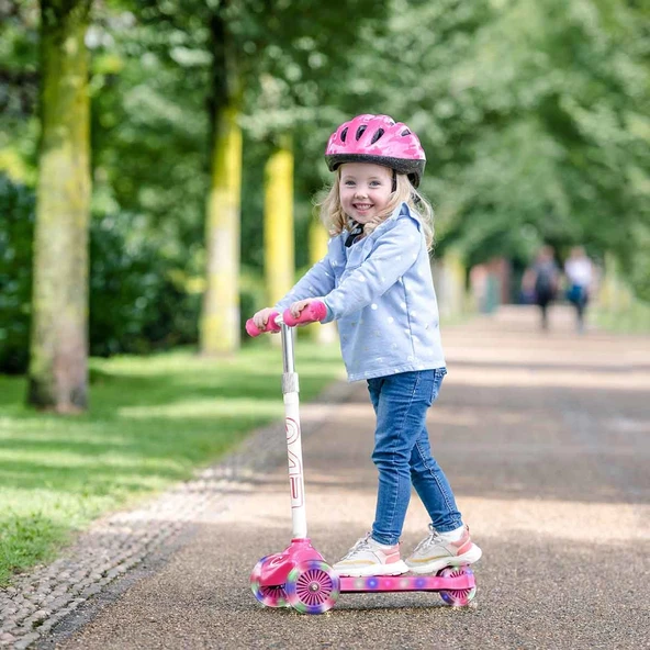 Evo Işıklı Move N Groove Pembe Üç Tekerlekli Scooter - 6