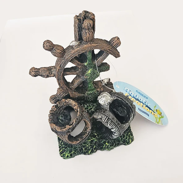Akvaryum Dek. Pol. Dümen ve Fıçı 8,7 x 4 x 6,2 Cm